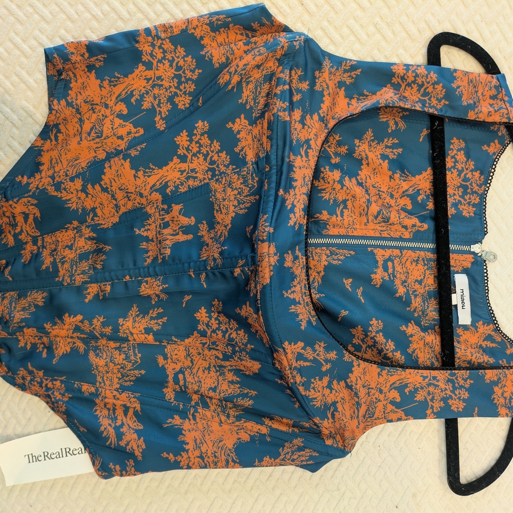 Miaou Blue and Orange Corset Top